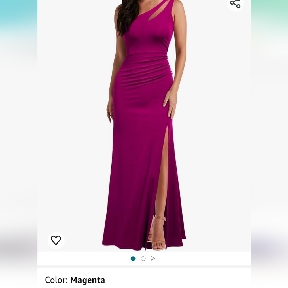 Amazon One Shoulder Sleeveless Split Bodycon Mermaid Evening Cocktail Long Dress